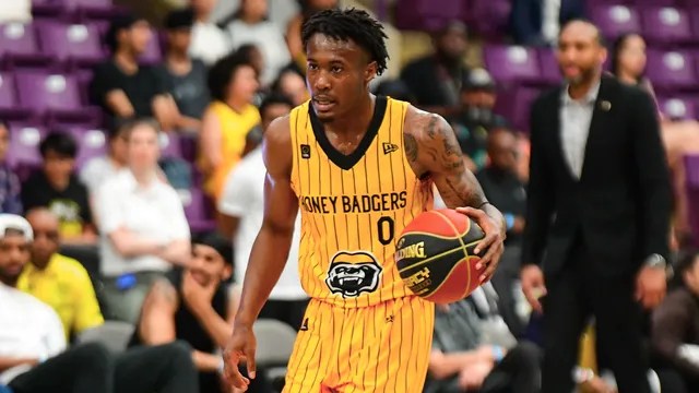 Kobe McEwen in 2023 with the Brampton Honey Badgers